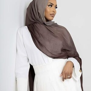Ombre Modal Hijab Scarf for Women Muslim, Soft Lightweight Headscarf