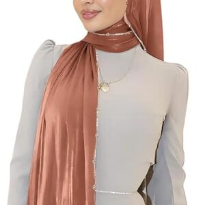 Shimmer Party Hijab, Lightweight Stylish Hijab Scarf for Women