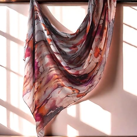 ZGMYC Watercolour Floral Printed Hijab Scarf for Women Soft Modal Cotton Instant Hijab Head Wraps Shawls Long Scarves – Image 5